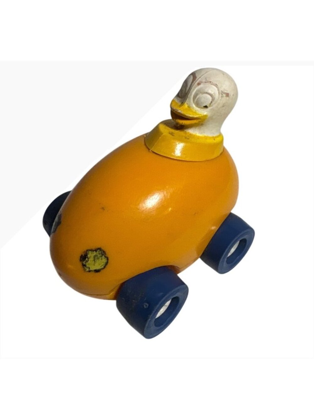 Tonka Gigglers Toy Car Orange with Duck Egg Shaped 2.5" Long Vintage 1970’s